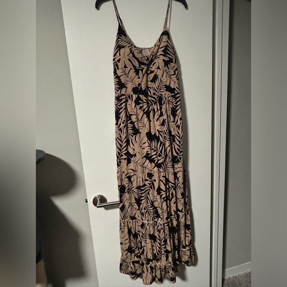 Long floral dress noodle straps